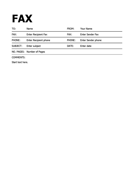 Fax Cover Page Template from humblefax.com